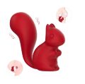 Міні-вібратор кліторальний Every Night Toys Debbie у формі білочки червоний, 10 режимів вібрації
