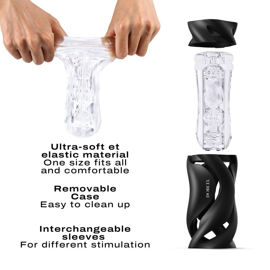Мастурбатор Dorcel DEEP BLOW BLACK, двойное использование