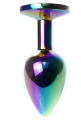 Анальная пробка Boss Series - Jewellery Multicolour PLUG Clear S