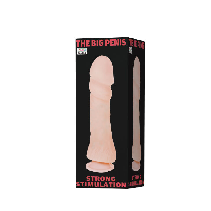 Фалоімітатор значного розміру на присосці The Big Penis String Stimulation, 26 см