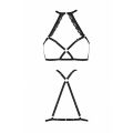 Портупея из стреп с кружевом LORRY BRA black XXL/XXXL - Passion Exclusive