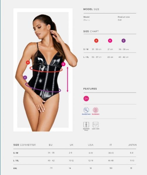 Боди из спандекса Obsessive Stromea L/XL