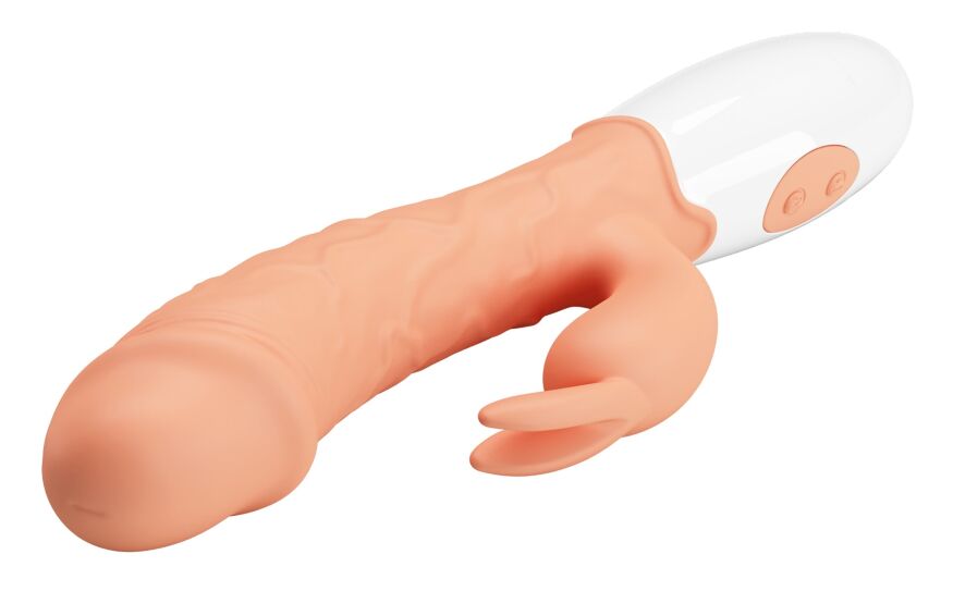 Вибратор с стимулятором клитора Pretty Love - Easter Bunny, BI-014962R