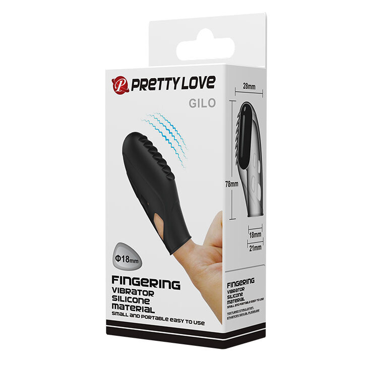 Насадка на палец - Pretty Love Gilo Finger Vibrator Black