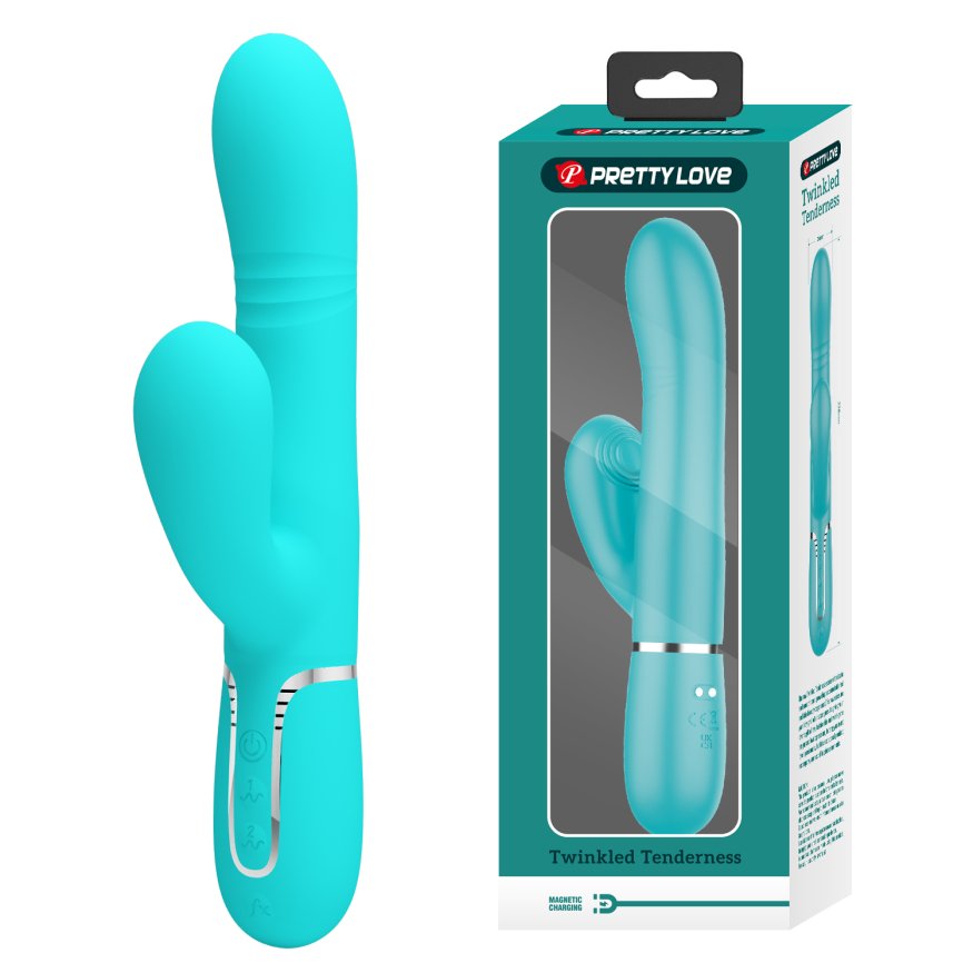 Вібромасажер із поступальним рухом серії Pretty Love - Mariana Twinkled Green 7 vibration functions 4 rolling functions