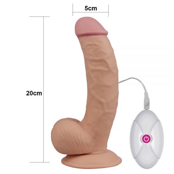 Вібромасажер 7.5" The Ultra Soft Dude, Flesh Vibrating