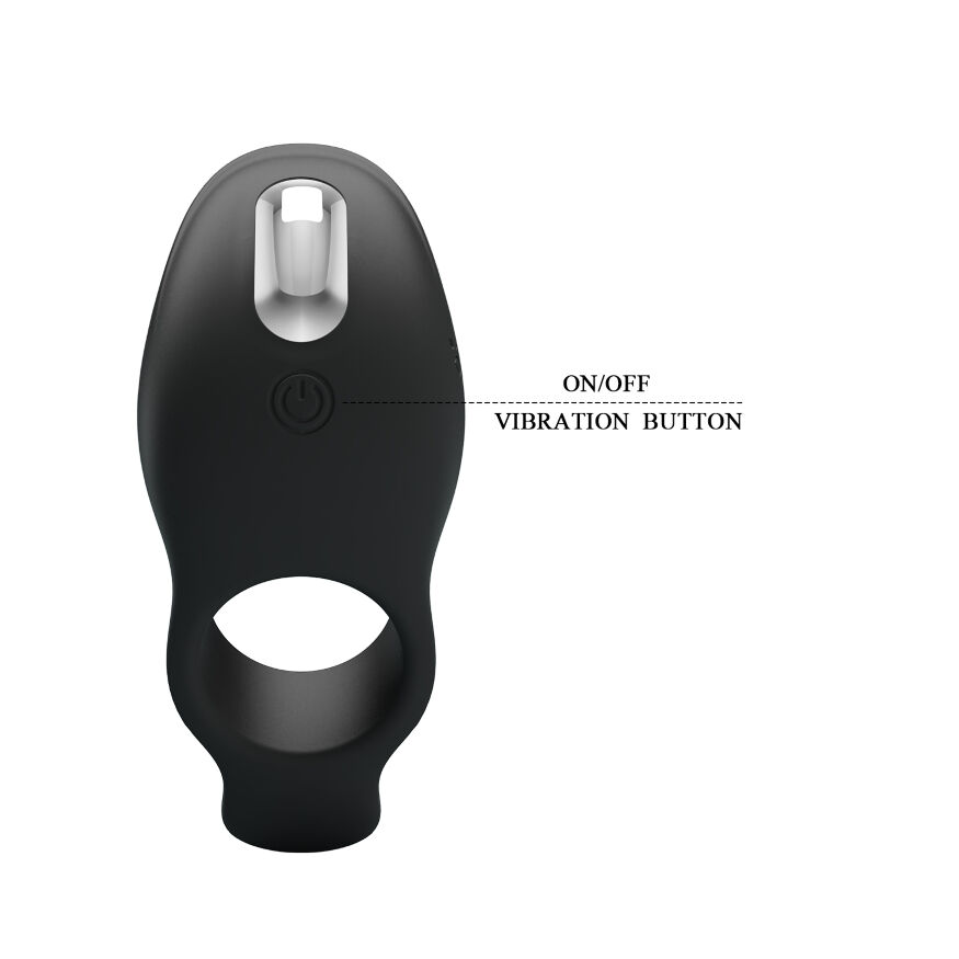 Вібро-кільце Pretty Love - Vibration Penis Sleeve Black 7 vibration functions, BI-210198