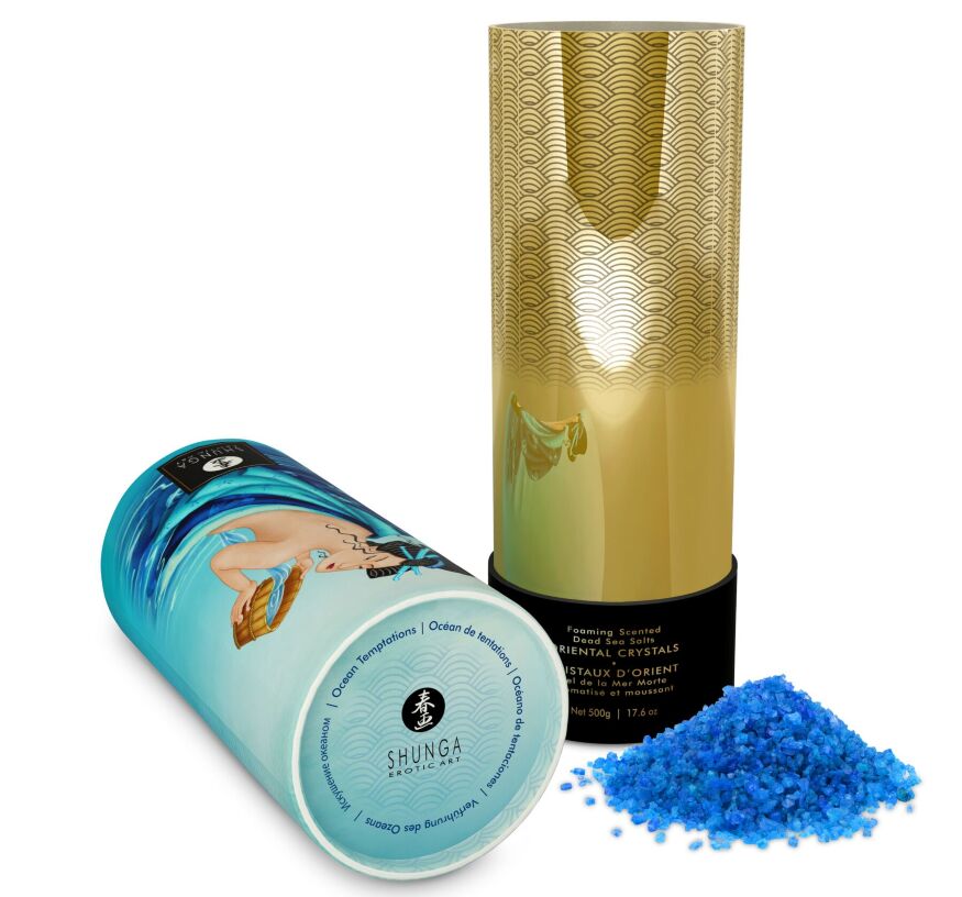 Пінлива сіль для ванни Shunga Dead Sea salt Oriental Crystals  -  Ocean Temptations (500 г)