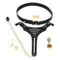 Пояс верности Lockink Sevanda Beg &amp; Ask Chastity Pants с поводком и анальной пробкой, L