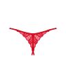 Трусики з доступом Obsessive Ingridia crotchless thong XL/2XL, червоні