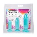 Набор анальных пробок Doc Johnson Crystal Jellies - Anal Starter Kit- Teal