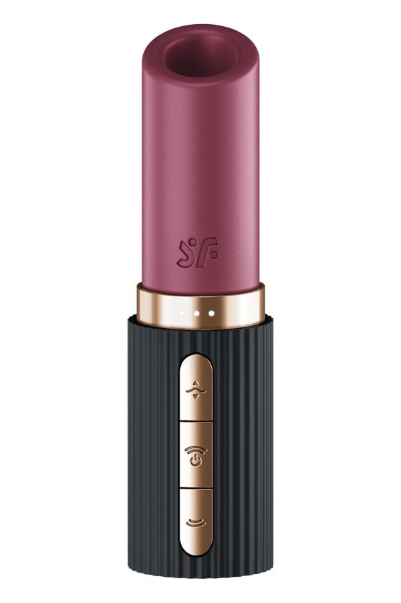 Вибратор в форме помады Satisfyer Pro 2 Kiss с вакуумной стимуляцией, красный