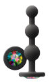 Анальные шарики с кристаллом GLAMS RIPPLE RAINBOW GEM BLACK          