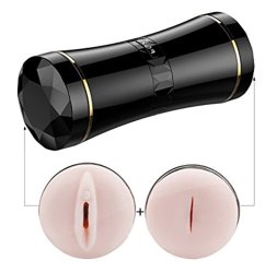 Мастурбатор із двома входами FOX Masturbation Cup - Double Ends black, BS6300035