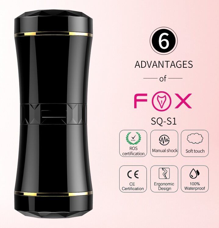Мастурбатор с двумя входами FOX Masturbation Cup - Double Ends black, BS6300035