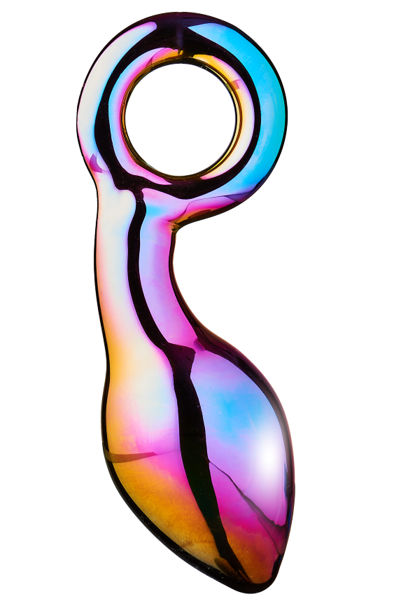 Анальный плаг из боросиликатного стекла GLAMOUR GLASS CHUNKY RING PLUG