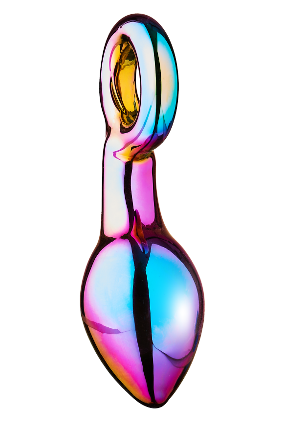 Анальный плаг из боросиликатного стекла GLAMOUR GLASS CHUNKY RING PLUG