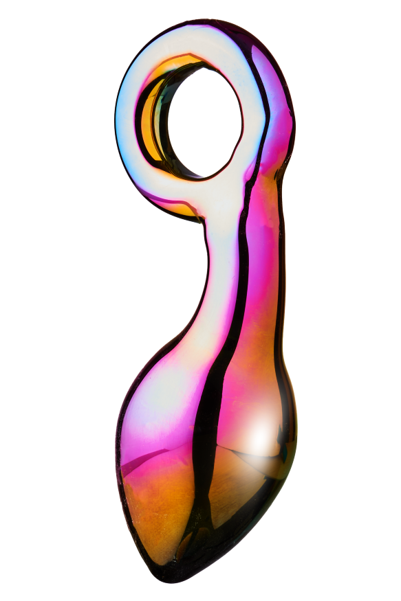 Анальный плаг из боросиликатного стекла GLAMOUR GLASS CHUNKY RING PLUG
