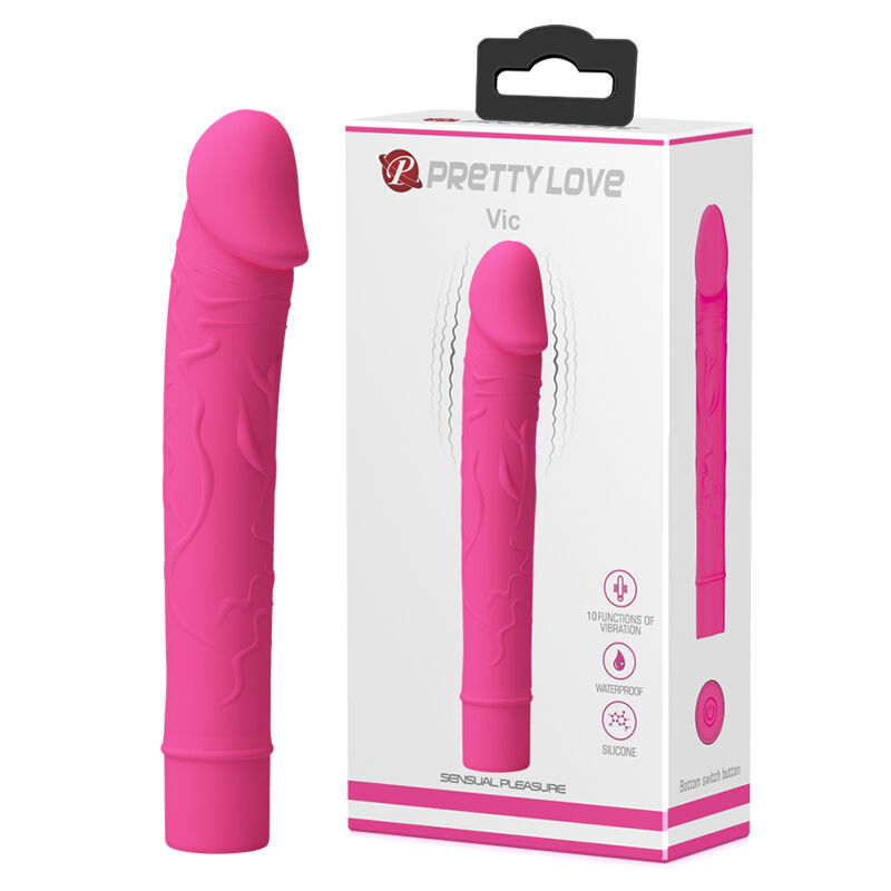 Вибратор с реалистичным внешним видом Pretty Love Vic Vibrator Pink