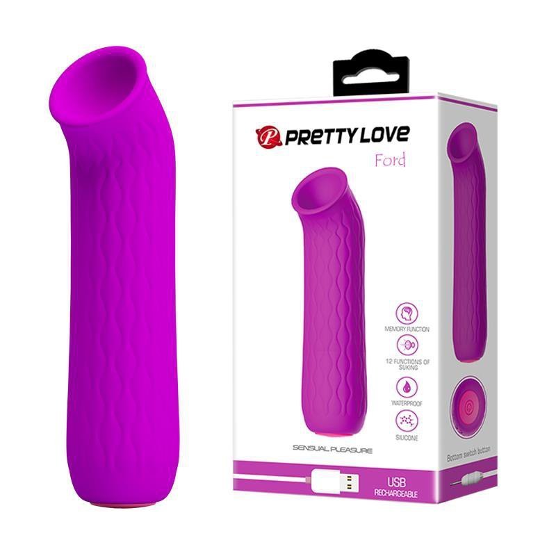 Вакуумный стимулятор PRETTY LOVE FORD фиолетовый, 11.6 х 2.7 см