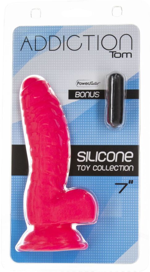 Фаллоимитатор ADDICTION - Tom 7" Dildo With Balls - Pink 