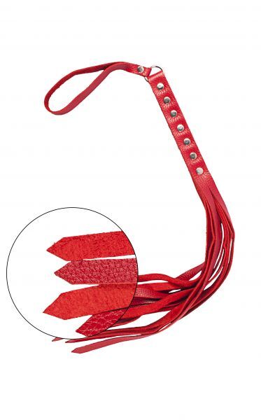 Флогер S&amp;M Fancy Leather Floger Red