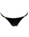 Трусики з мокрим ефектом Noir Handmade P008 Powerwetlook panty with gold clasp, XXL, на застібках