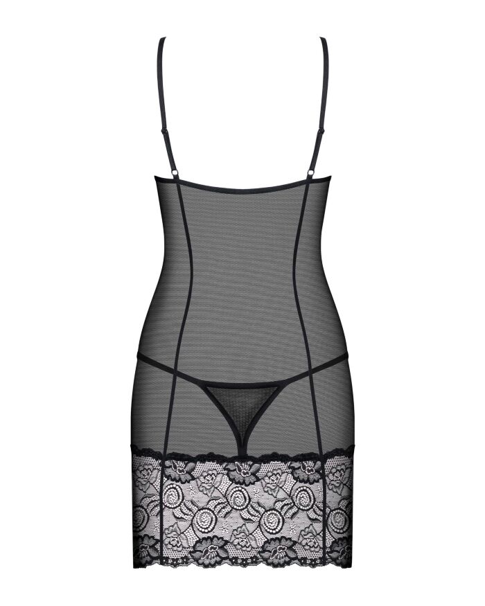 Сорочка Obsessive Alluria chemise &amp; thong L/XL