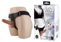 Страпон с вибрацией Ultra Passionate Harness Realdeal Penis 6.2'' - Brown, BW-022064Z