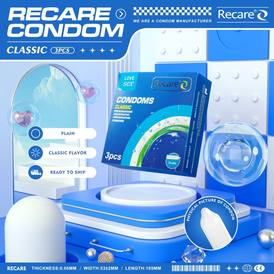 Класичні презервативи Recare Classic Condoms 3 шт