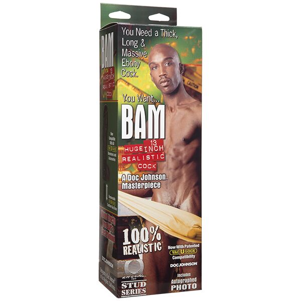 Фалоімітатор Doc Johnson BAM - Huge 13 Inch Realistic Cock (пошкоджена упаковка!)