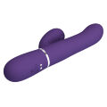 Вибромассажер с поступательным движением серии Pretty Love - Mariana Twinkled Dark Purple 7 vibration functions 4 rolling functions