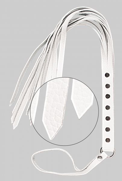 Флогер S&amp;M Fancy Leather Floger, White 
