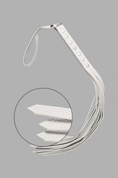 Флогер S&amp;M Fancy Leather Floger, White 