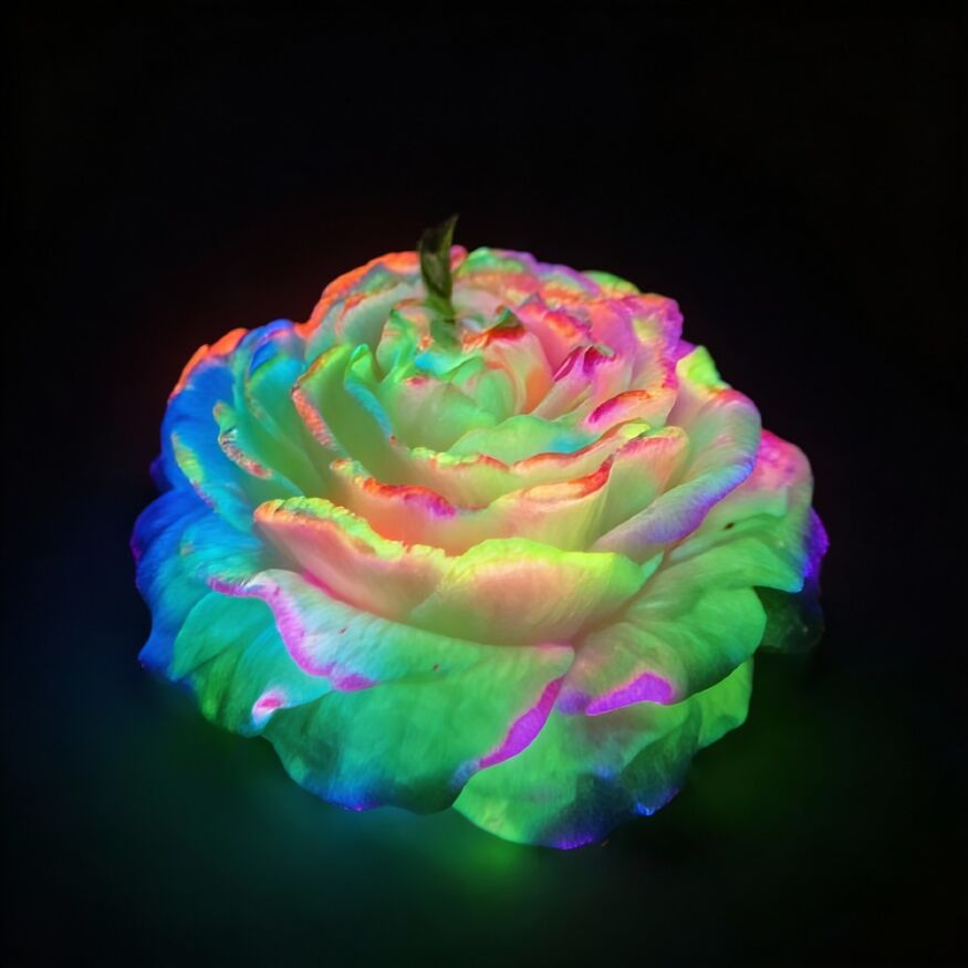 Свеча Пион низкотемпературная люминесцентная GlowKink разноцветная, VIP-концентрация, 91 г