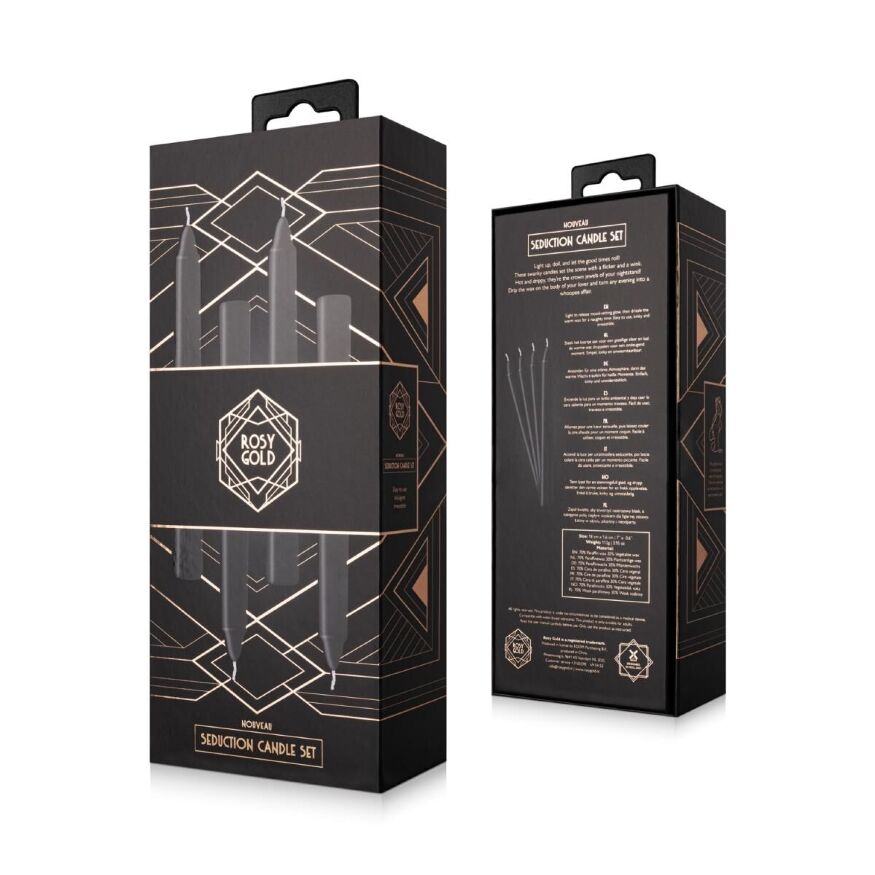 Набор свечей Rosy Gold - Seduction Candle Set - Black