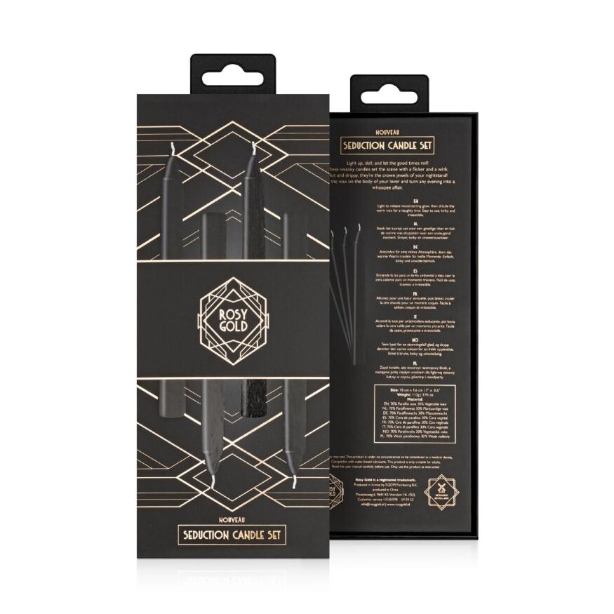 Набор свечей Rosy Gold - Seduction Candle Set - Black