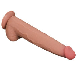 Фалоімітатор реалістичний гігант  Lovetoy, бежевий, 34 × 6,2 см