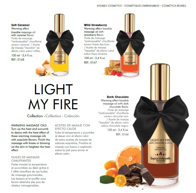 Согревающее массажное масло Bijoux LIGHT MY FIRE карамель и морская соль