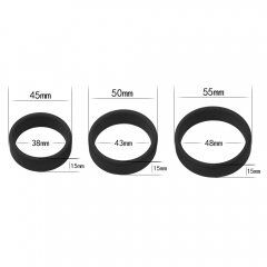 Набор из трех гладких эрекционных колец Power Plus Soft Silicone Pro Ring Black