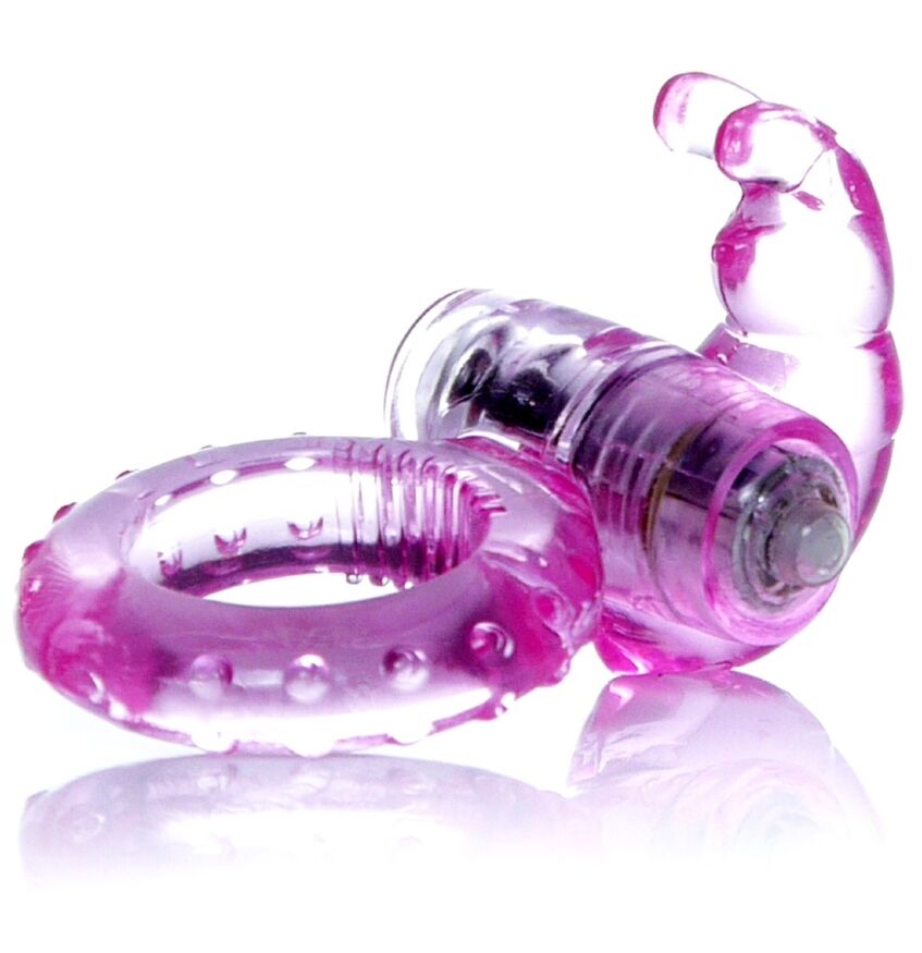 Эрекционное вибро кольцо BOSS Rabbit Vibro Cock Ring Pink, BS6700047