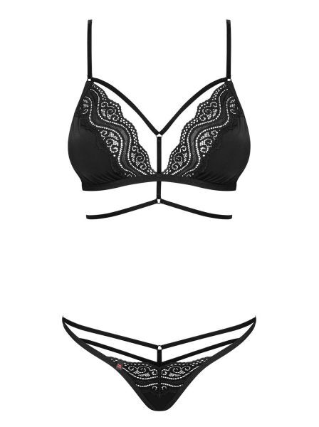 Комплект Obsessive Diyosa set 2-pcs black L/XL