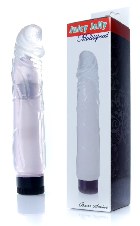Вибратор Boss Series - Juicy Jelly Multispeed Clear , ( длина 22 см, диаметр 4 см ) BS6700076