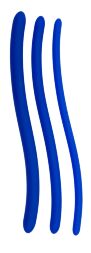 Набор из трех гибких бесшовных стимуляторов уретры разного диаметра Blue Silicone Dilator Set