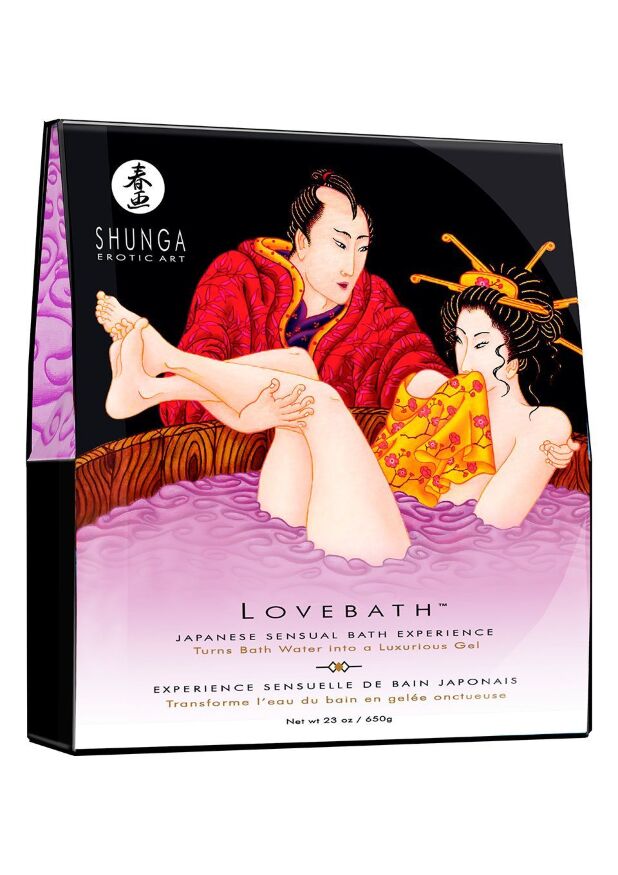 Гель для ванни Shunga LOVEBATH  -  Sensual Lotus 575 г, робить воду ароматним желе зі SPA-ефектом