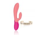 272329 Вибратор RIANNE S ESSENTIALS - XENA RABBIT VIBRATOR CORAL &amp; FRENCH ROS
