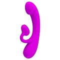 Яскравий вібратор потрійного впливу- Pretty Love Sincere Vibrator Purple