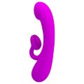 Яскравий вібратор потрійного впливу- Pretty Love Sincere Vibrator Purple