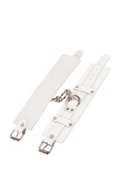 Оковы Leather Dominant Leg Cuffs, White