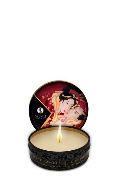 Свеча для массажа MASSAGE CANDLE SPARKLING STRAWBERRY, 30 мл